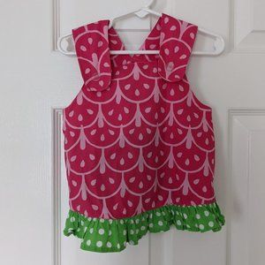 Watermelon Sleeveless Set with Ruffles (24M)